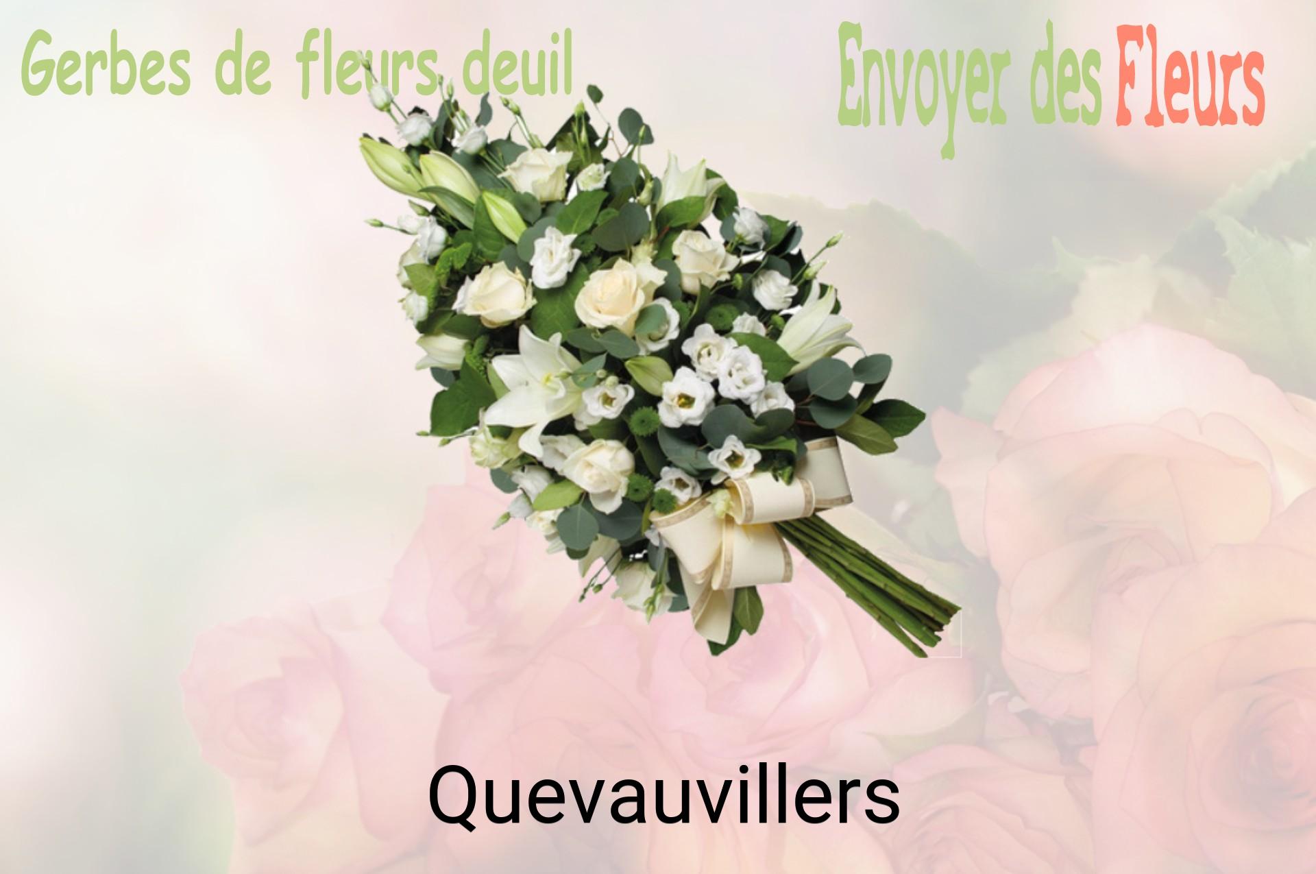 Gerbe de fleurs de deuil livrée à Quevauvillers